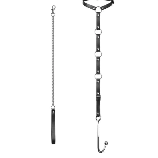 Anal Collar 5853 with and Leash EverydayUse Hook Kinky 1105